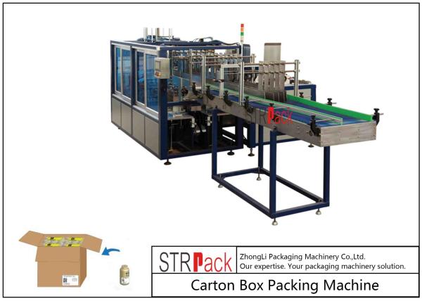 Liquid Filling Line Carton Packing Machine For 250ML-2L Round Bottle Carton