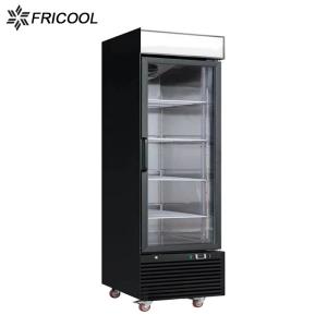 Quality 4 Shelves Glass Door Merchandisers R290 GAS Upright Showcase Fridge wholesale