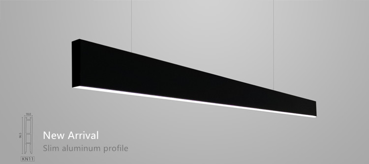 6063 100lm/W Led Aluminum Channel With Cover for Up and Down Lighting led profile