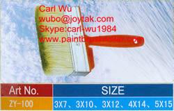 Quality Natural bristle Chinese bristle synthetic mix shed fence ceiling wall paint brush wood plastic handle 3 inch WB-025 wholesale