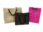 Recyclable Colorful 75g Square Veins Quilted Non Woven Carry Bag With Twist Rope
