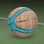 Wearproof Anti Slip Cork Basketball For Playground 27.5 Inches