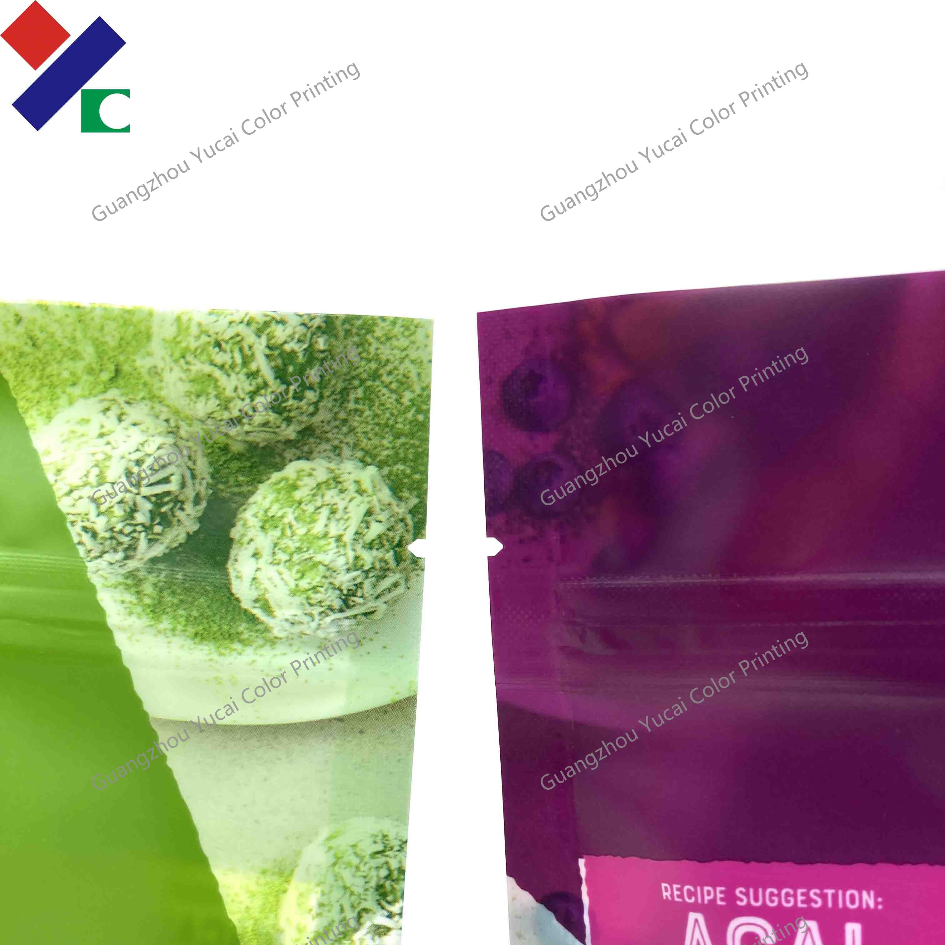 Plastic Packets Heat Sealable Food Bags For Organic Powder Strawberry Flavour