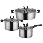 Multifunction Kitchen Cookware Silver Cooking Pot Set Stainless Steel Cookware