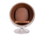 Brown Leather Aviator Aluminum Orbit Spitfire Chair Aviator Leather Chair