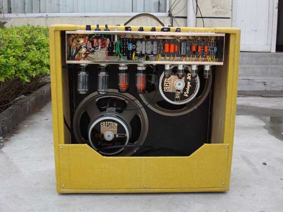 Custom Grand Twin Style Bassman AMP Model 5e8 Tweed Amplifier Combo 40W Volume Treble Bass Presence Controls