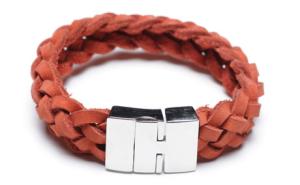 Quality Leather Bracelet, Stainless Steel Clasp, 8 Inches wholesale