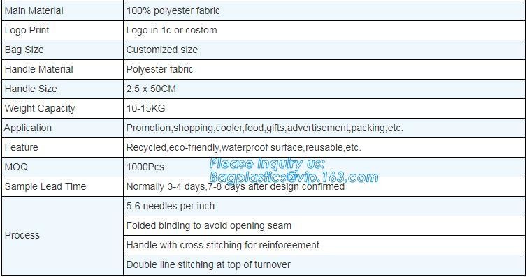 Recycled Foldable Nylon Polyester Tote Bag with logos polyester shopping bag Custom advertising handle non woven bag PAC