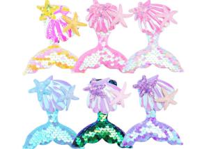 Quality Cartoon mermaid tail Hairpin girl fresh hairpin Edge clip kids sequin bangs hairpin clip wholesale