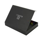 Hard Cardboard Magnetic Closure Gift Box Black Custom Logo Offset Printing