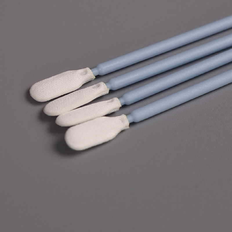 Double Layer Polyester Tipped Swabs Industrial Disposable Cleanroom Cotton Buds For Electronics