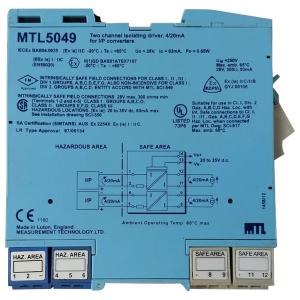 Quality MTL5049 Eaton 2 Channel Zener Barrier Isolated Driver Current ATEX 4 To 20mA wholesale