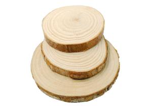 Quality Diy Painting Pine Round Wood Piece Handmade Small Wooden Block wholesale