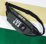 Hip hop earth cool Fanny pack pure color retro cross body bag with character