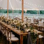 Recycled Elm Wood Banquet Tables Farmhouse Folding Event Table Vintage Colour