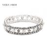 Buy cheap VICKY.HSIEH Silver Tone Glamour Crystal Rhinestone Wedding Bridal Social Stretch from wholesalers