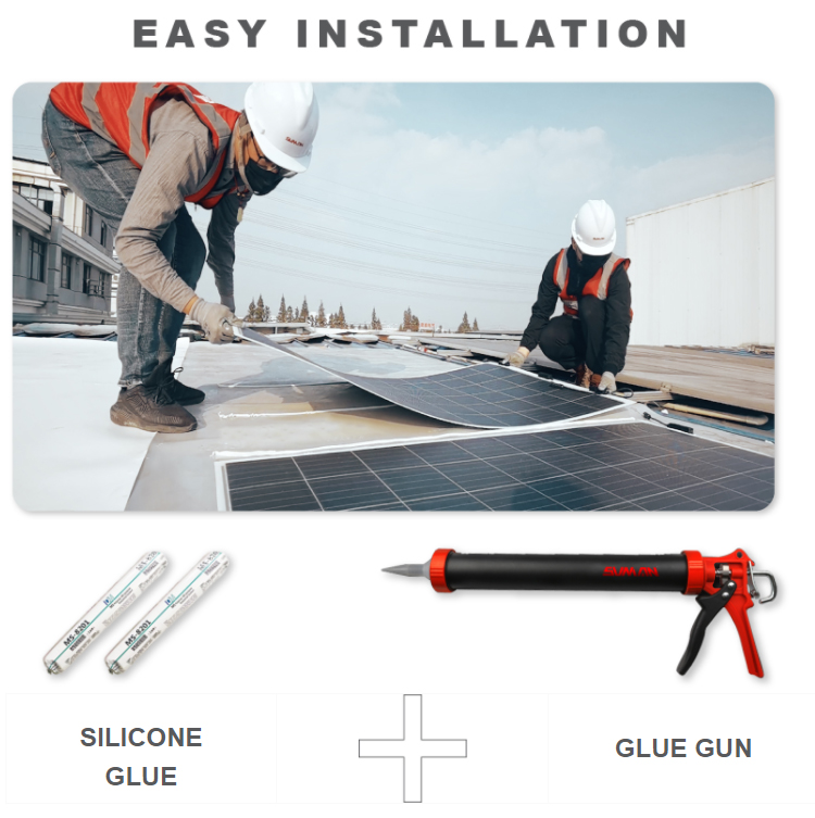 Mono PV Panel 100w 200w 250w 300w 400w 500w ETFE Semi Flexible Solar Panels with CE ROHS FCC PSE