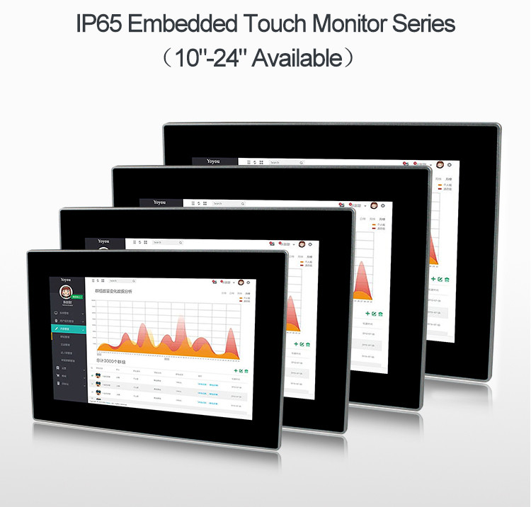 Hdmi Ip66 10" Capacitive Touch Monitor Panel Mounted Industrial Grade