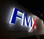 Outdoor Building stores advertising rimless Acrylic full illuminated 3d logo led
