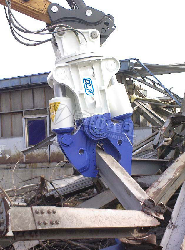Scrap Recycle Excavator Metal Stump Shears Steel Cutter For Volvo EC210 Excavator Attachment