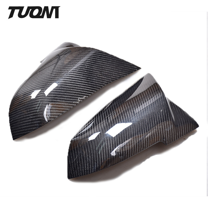 OEM Rear View Mirror Covers 100% Real Carbon Fiber Replacement For BMW Side Cap