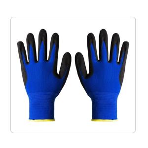 Quality 15 Gauge Blue Nylon Spandex Sandy Nitrile Gloves wholesale