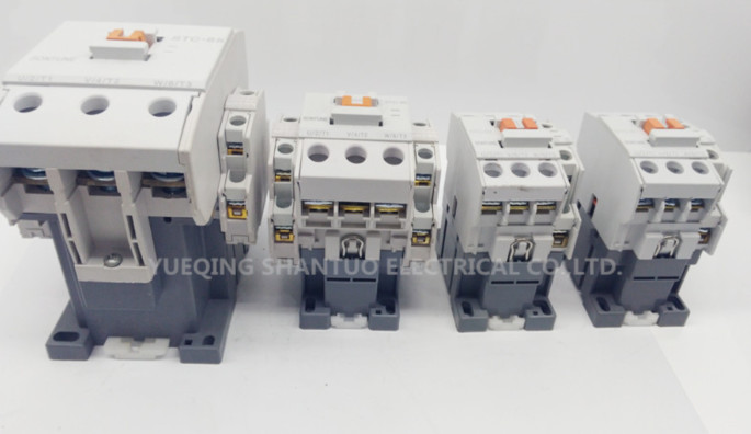 Din Rall AC Contactor STC-09 , Copper Texture Contactors For Lighting Circuits