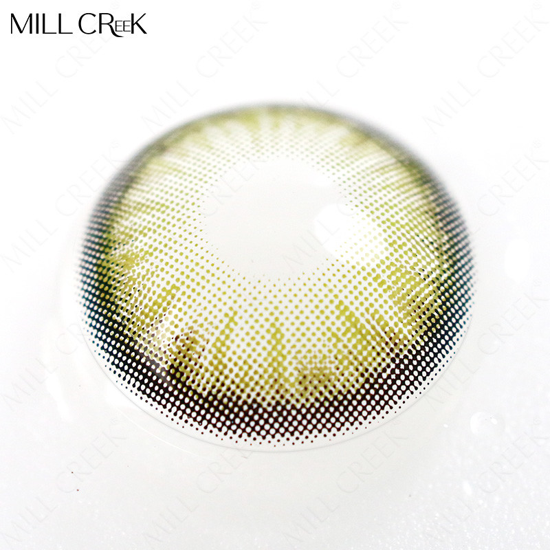 OEM Tinted Hazel Green Contacts Tri Color Lenses For Big Eyes