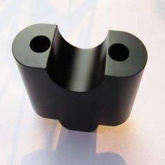 Quality CNC Motorcycle Parts handlebar riser made from aluminum anodized in black wholesale