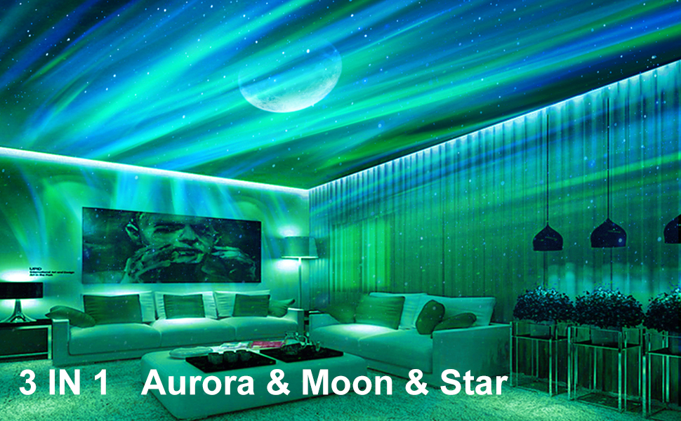 Starry Projector Aurora Galaxy Projector Light Baby Star Night Light Northern Light Projection Lamp For Kids Adults Holi
