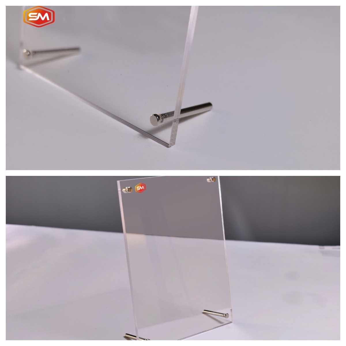 With Metal Dcrews Acrylic Photo Frame Picture Display Stand Customized Desktop