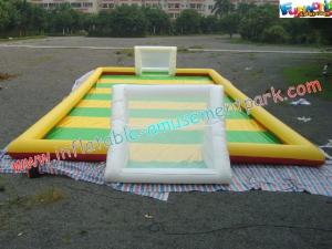 Quality Popular Soapy Football PVC Inflatable FieId Sports Games, Water Soccer Pitch Games wholesale