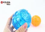 Flasing Floats Bright TPR Bouncy Pet Toys Light Up Dog Ball Orange / Blue