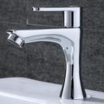 Brass Stylish Bathroom Single Cold Water Basin Taps In Chrome