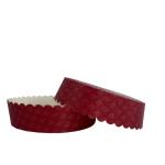 300gs Thick Red Paper Cake Pans Recyclable Freezer Safe