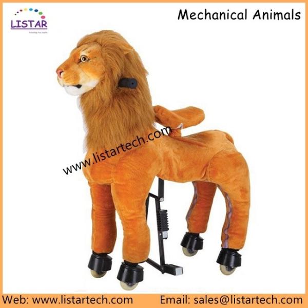 Happy Ride on Plush Horse Toys! Cool Animal Rides Lion Ride on Pony, Kids Ride