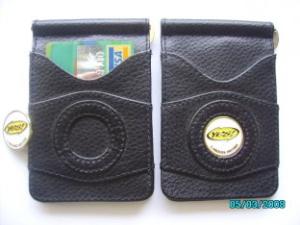 Quality Hot selling PVC Personalized Leather Money Clip with polybag wholesale