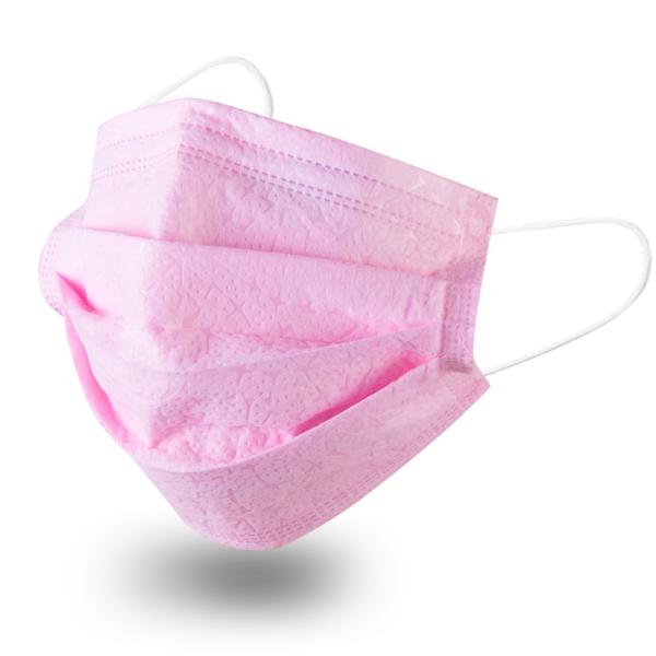 Cheap Soft Texture Disposable Protective Mask Pink Non Woven Fabric Mask Dust Proof for sale
