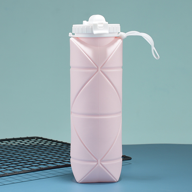Silicone Collapsible Water Bottles Pop Its Water Bottle For Toddlers Camping Cup With Carabiner