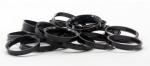 Black Wheel Spigot Plastic Hub Rings 10 Mm Thick For BMW / AUDI / BENZ