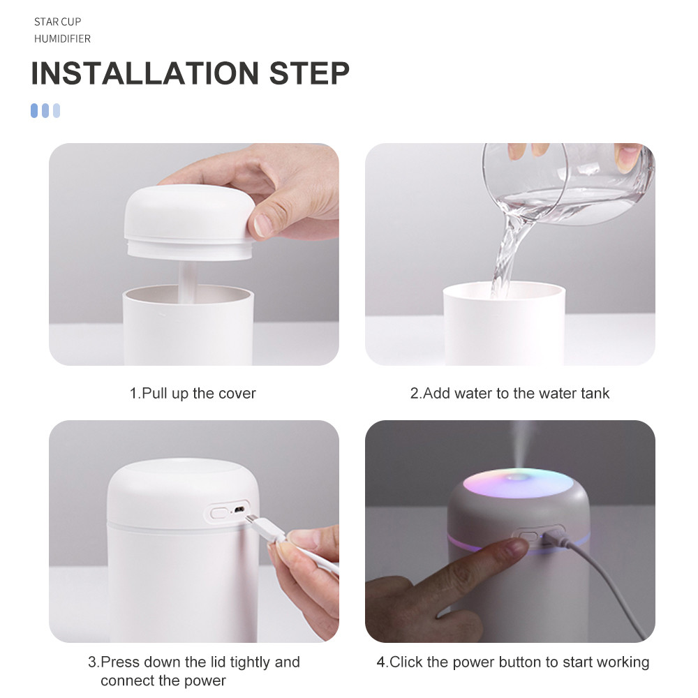 Portable Electric USB Humidifier Ultrasonic Essential Aroma Oil Diffuser