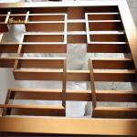 Checkered Shape Partition Stainless Steel Room Divider Hotel Decoration