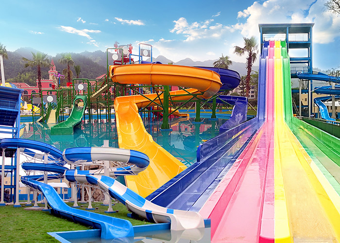 Professional Design High Speed Slide Water Park Equipment With Multi Color