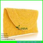2016 fashion natural wheat straw clutch bag handmade straw handbags