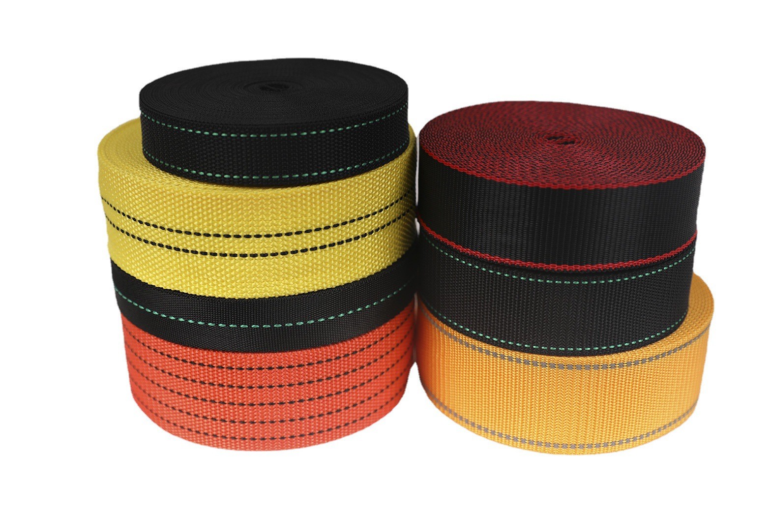 UV Resistant UHMWPE Webbing Black Yellow For Parachute Tent Beach Chair