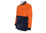Breathable High Visibility Long Sleeve Polo Shirts , Safety Polo Shirt