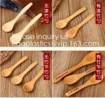 Disposable Catering Bamboo Party Spoon Natural Bamboo Knife And Fork Honey Spoon