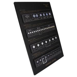 Quality Luxury Jewelry Shop Diamond 4c Chart Acrylic Material Black / White Color wholesale