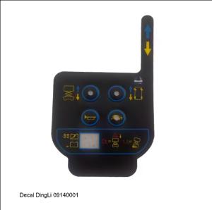 Quality DL-09140001 DingLi JCPT Scissor Lift Parts Control Box Decal wholesale