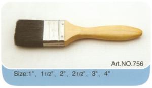 Quality Factory made plastic or wooden handle pure bristle high quality paint brush No.756 wholesale